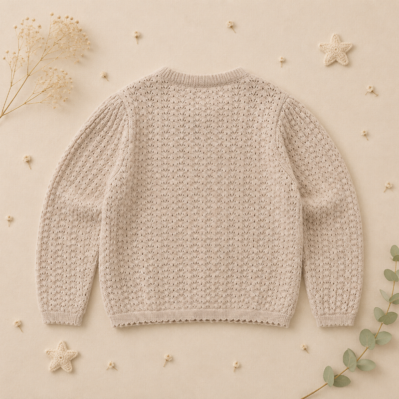 Buttoned Cardigan – Suave y cómodo: chaqueta de punto para niños