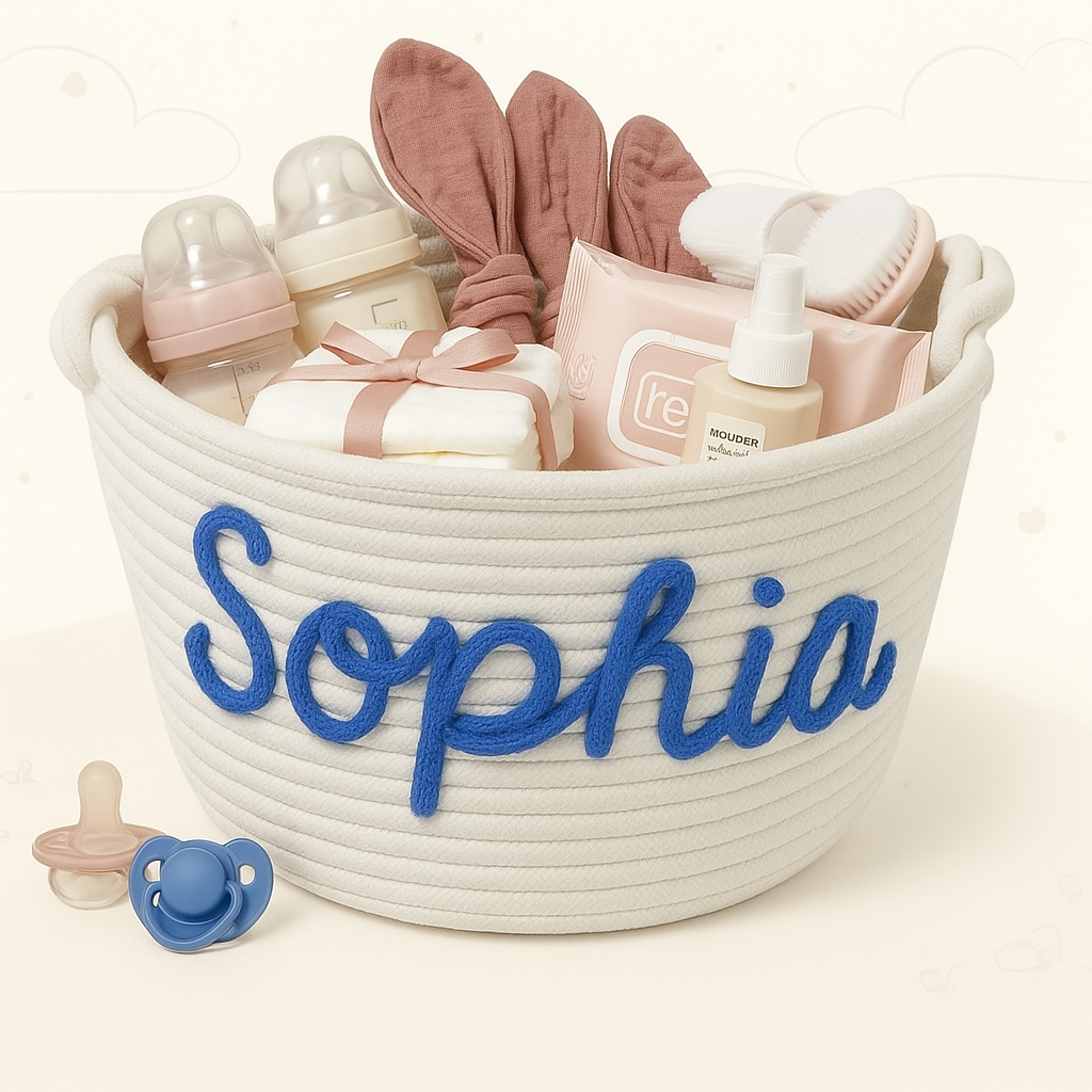 CuddleBasket – Bonito y personalizado: cesto para pañales personalizado