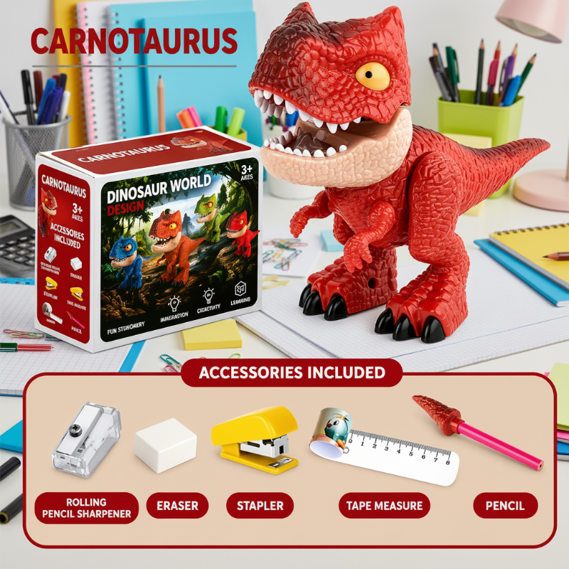 Dinosaur Stationery Toy – Creativo y educativo: set de escritorio 5 en 1