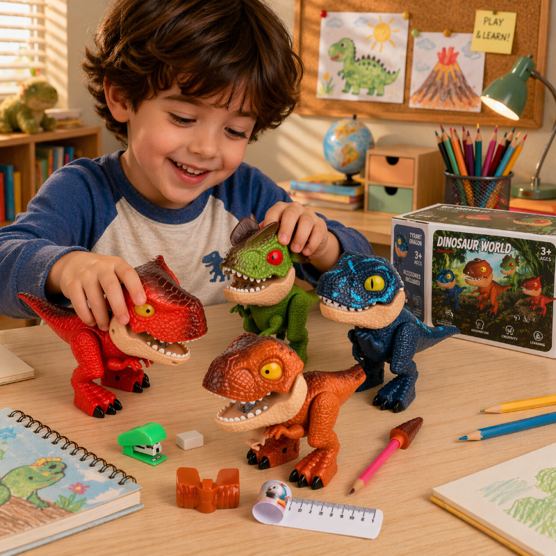 Dinosaur Stationery Toy – Creativo y educativo: set de escritorio 5 en 1