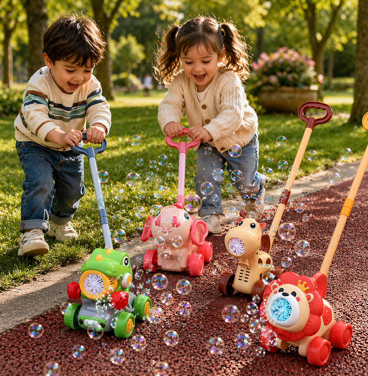 Bubble Blower – Divertido y entretenido – Carrito para hacer pompas de jabón