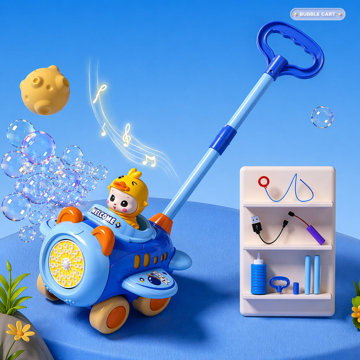 Bubble Blower – Divertido y entretenido – Carrito para hacer pompas de jabón