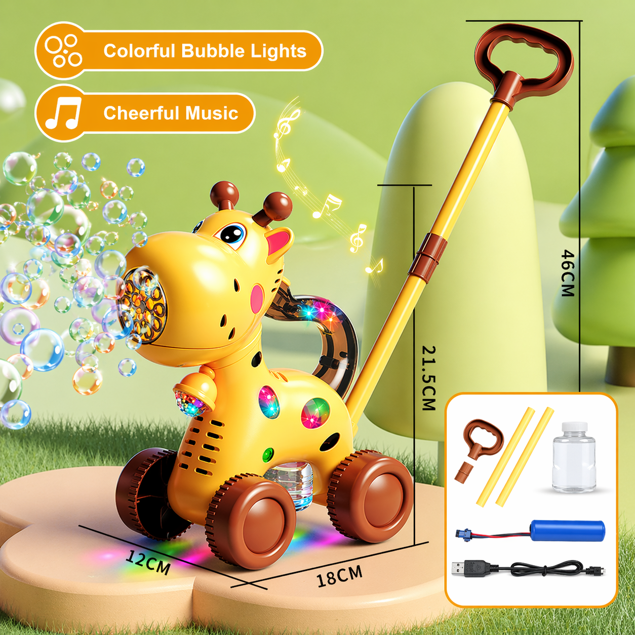 Bubble Blower – Divertido y entretenido – Carrito para hacer pompas de jabón