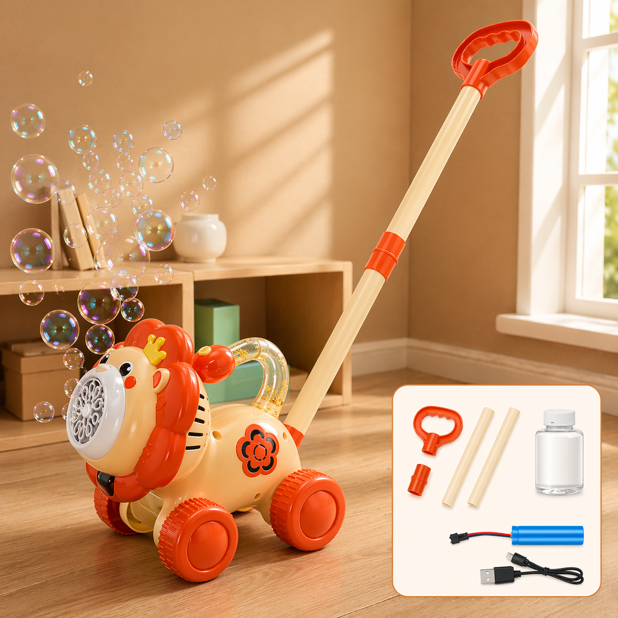 Bubble Blower – Divertido y entretenido – Carrito para hacer pompas de jabón
