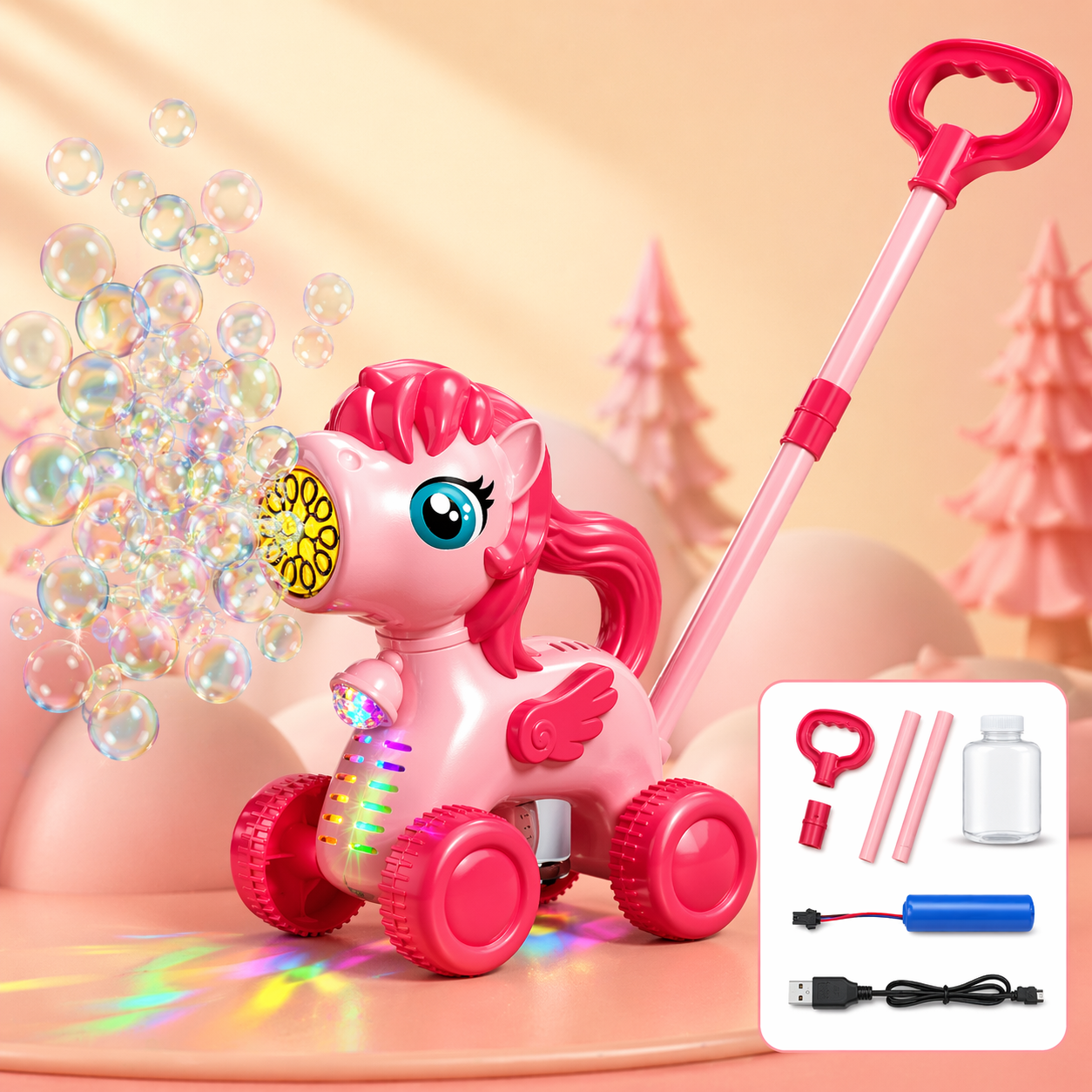 Bubble Blower – Divertido y entretenido – Carrito para hacer pompas de jabón