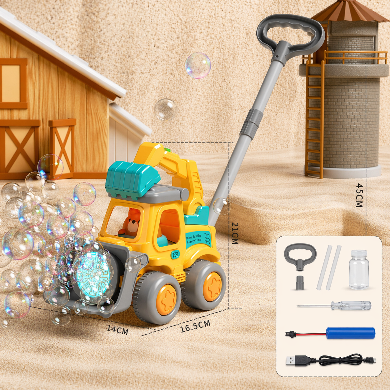 Bubble Blower – Divertido y entretenido – Carrito para hacer pompas de jabón