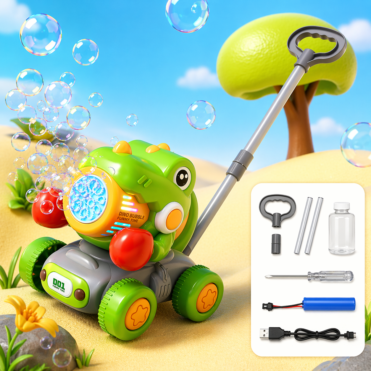 Bubble Blower – Divertido y entretenido – Carrito para hacer pompas de jabón