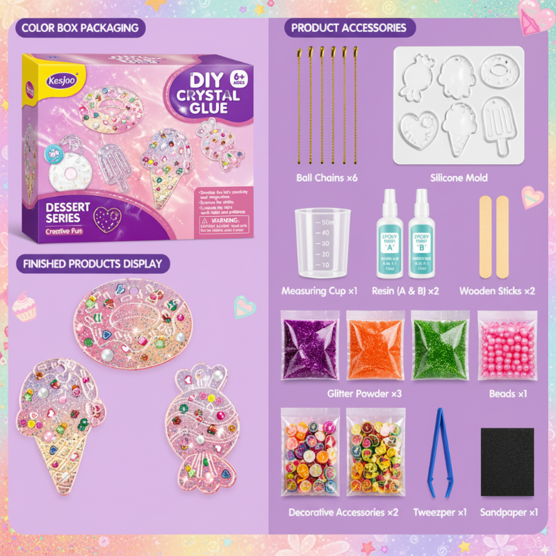 DIY Crystal Keychain Kit – Creativo y divertido – Kit de manualidades para llaveros
