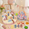 Wooden Cake Cutting Toy – Creatividad y juegos de rol – Tarta de cumpleaños de madera