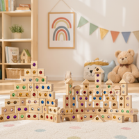 Thumbnail for Rainbow Gem Stacking Blocks – Creativo y educativo: juego de bloques de madera para apilar