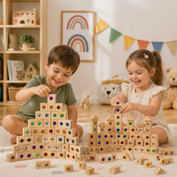 Thumbnail for Rainbow Gem Stacking Blocks – Creativo y educativo: juego de bloques de madera para apilar
