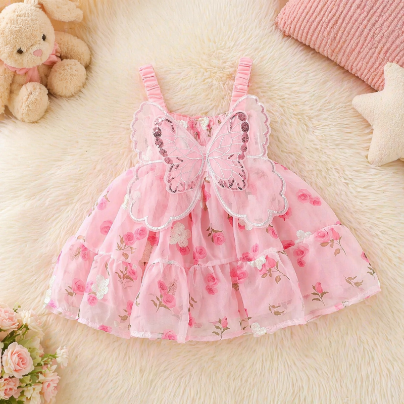Girls Butterfly Dress – Bonito y ligero – Vestido infantil