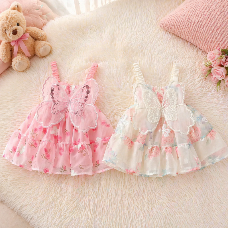 Girls Butterfly Dress – Bonito y ligero – Vestido infantil