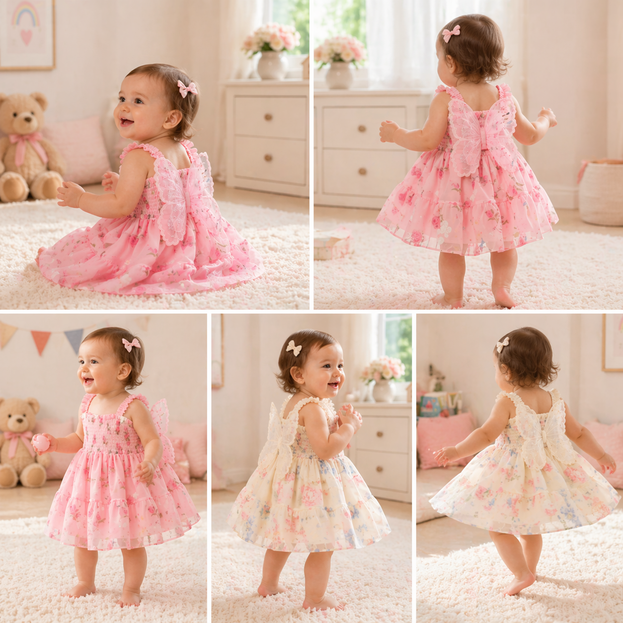 Girls Butterfly Dress – Bonito y ligero – Vestido infantil