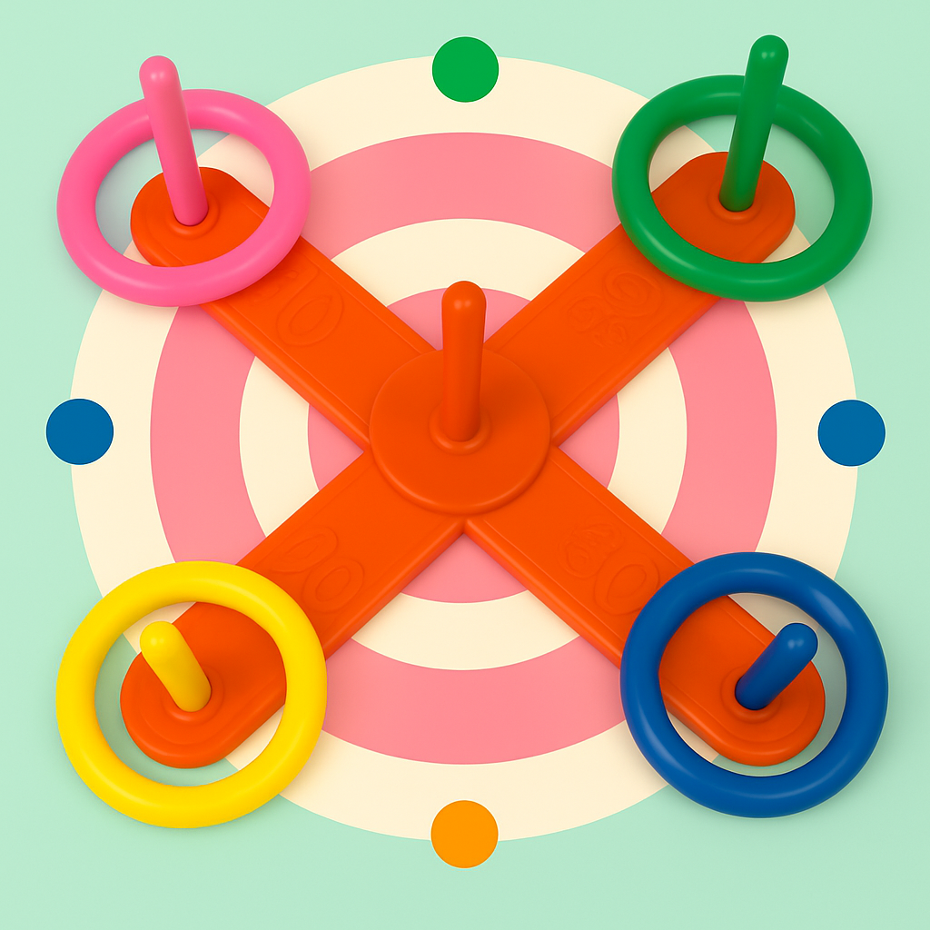 Hoop Ring Toss™ – Lanzar y marcar – Anillos lanzadores Juego de exterior