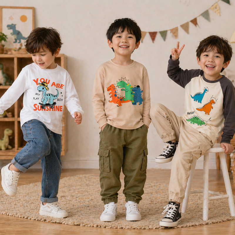 Kids Dinosaur Sweatshirt – Comodidad y estilo – Jersey infantil Dino