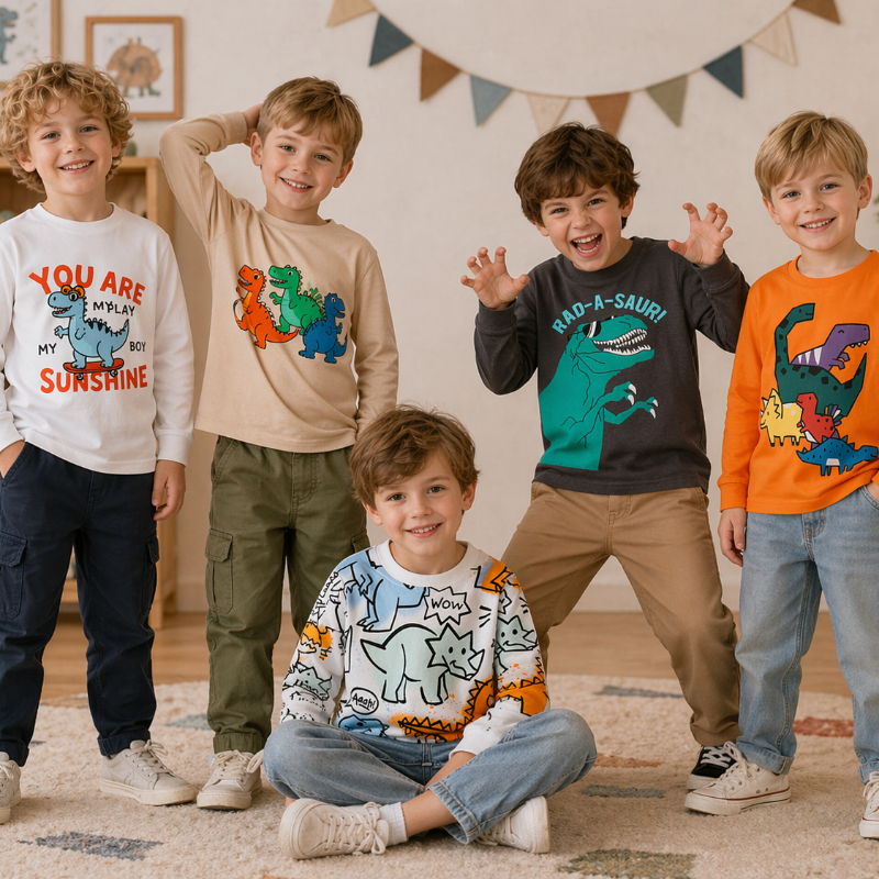 Kids Dinosaur Sweatshirt – Comodidad y estilo – Jersey infantil Dino