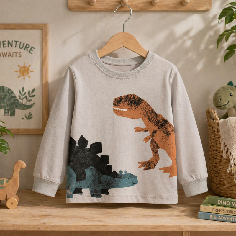 Kids Dinosaur Sweatshirt – Comodidad y estilo – Jersey infantil Dino