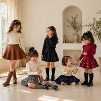 Thumbnail for Girls Knitted Skirt – Comodidad y estilo – Falda infantil