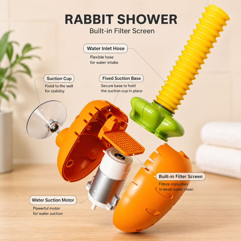 Rabbit Bath Shower Toy – Diversión y juegos acuáticos – Rociador de juguete para el baño