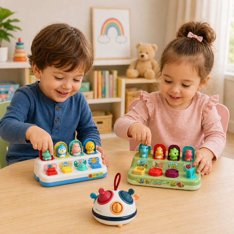 Pop Up Activity Toy – Descubrir y aprender: juguetes sensoriales para bebés