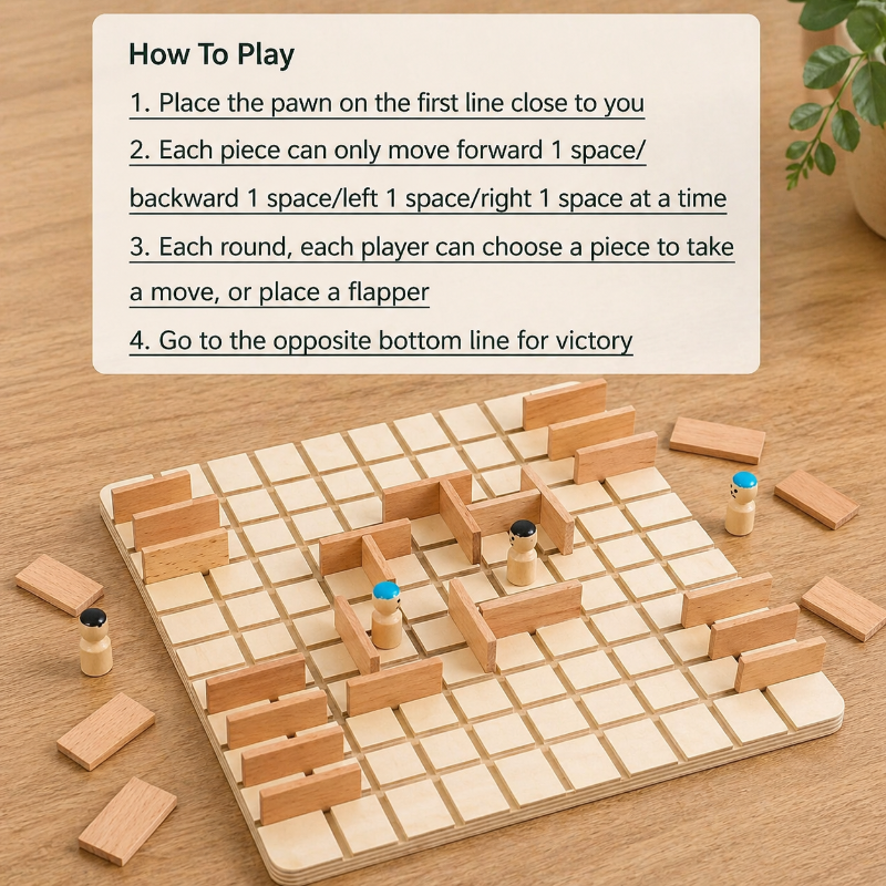 Wooden Chess Puzzle Game – Estrategia y reflexión – Juego de mesa