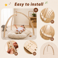 Thumbnail for Wooden Baby Rattle Toy – Sensorial y seguro – Gimnasio para bebés