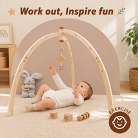 Thumbnail for Wooden Baby Rattle Toy – Sensorial y seguro – Gimnasio para bebés