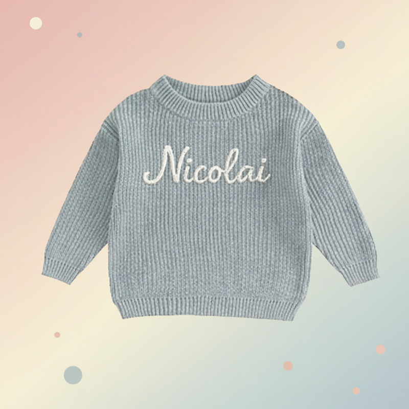 Personalized Baby Sweater – Único y lleno de cariño: jersey de bebé bordado y personalizado