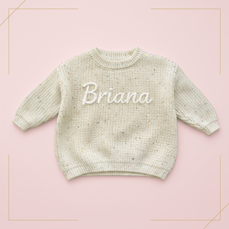 Personalized Baby Sweater – Único y lleno de cariño: jersey de bebé bordado y personalizado
