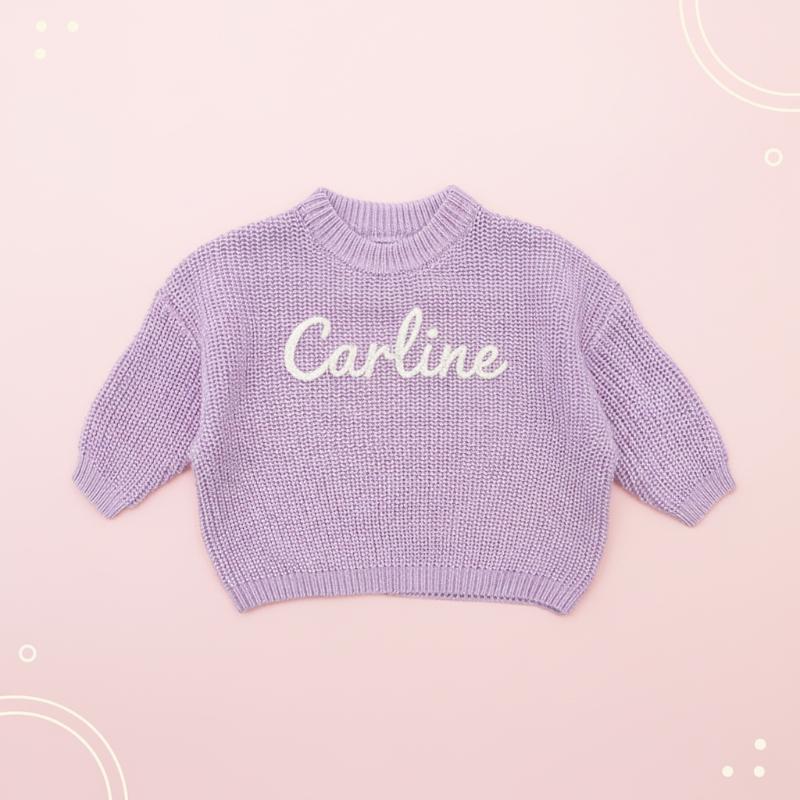 Personalized Baby Sweater – Único y lleno de cariño: jersey de bebé bordado y personalizado