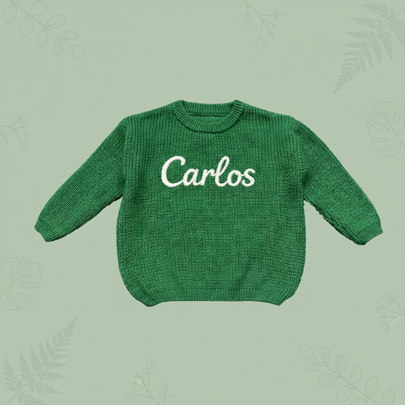 Personalized Baby Sweater – Único y lleno de cariño: jersey de bebé bordado y personalizado