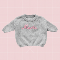 Thumbnail for Personalized Baby Sweater – Único y lleno de cariño: jersey de bebé bordado y personalizado
