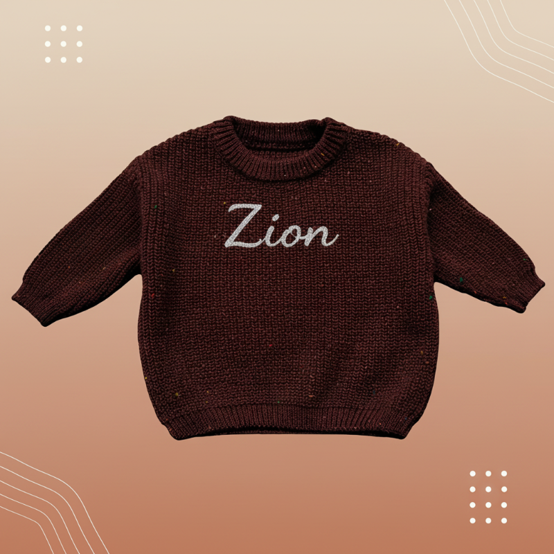 Personalized Baby Sweater – Único y lleno de cariño: jersey de bebé bordado y personalizado