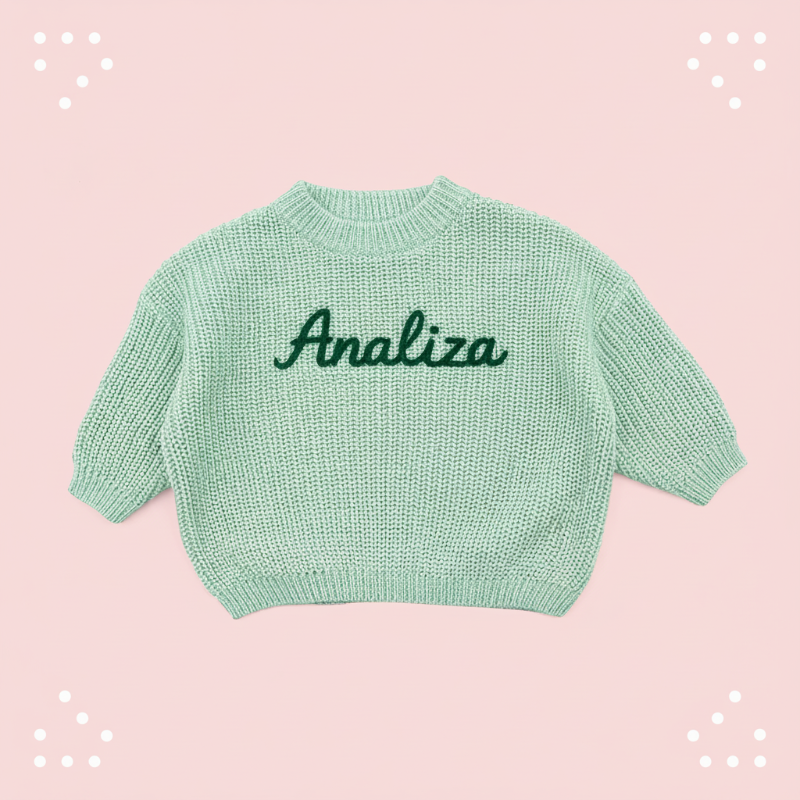 Personalized Baby Sweater – Único y lleno de cariño: jersey de bebé bordado y personalizado