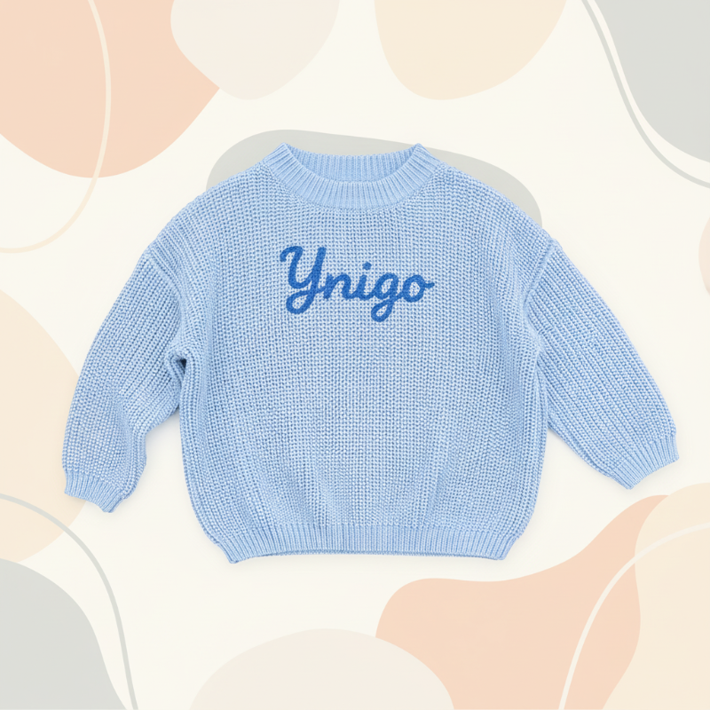 Personalized Baby Sweater – Único y lleno de cariño: jersey de bebé bordado y personalizado