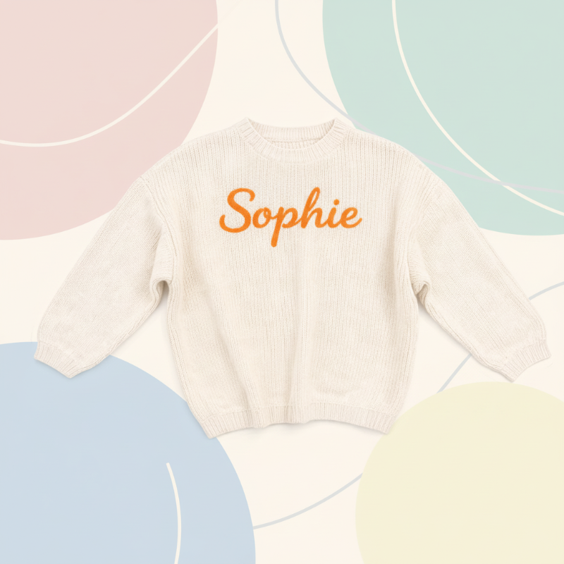 Personalized Baby Sweater – Único y lleno de cariño: jersey de bebé bordado y personalizado