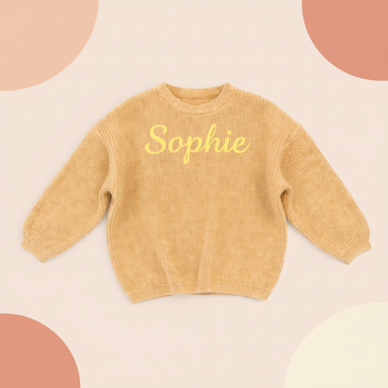 Personalized Baby Sweater – Único y lleno de cariño: jersey de bebé bordado y personalizado