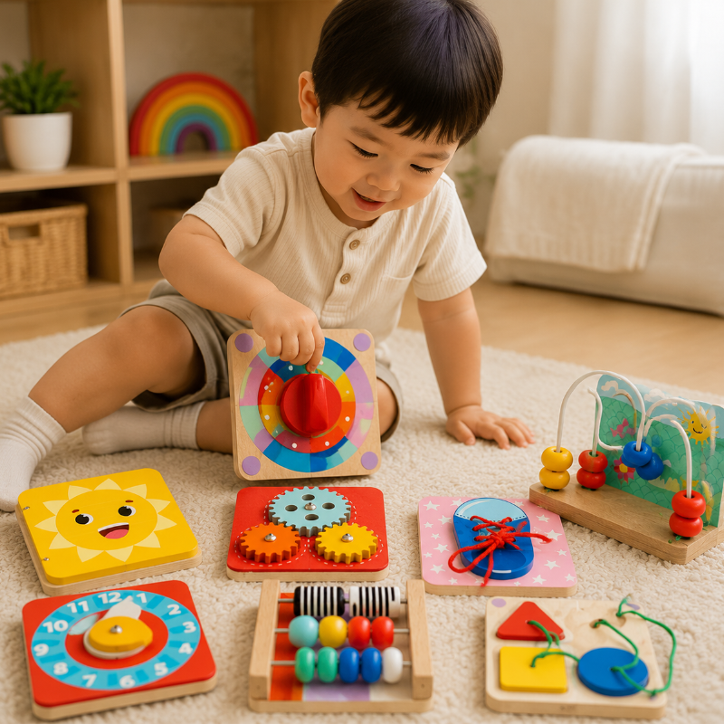 TinySkills – Creativo y educativo – Tablero magnético Montessori «Busy Board»