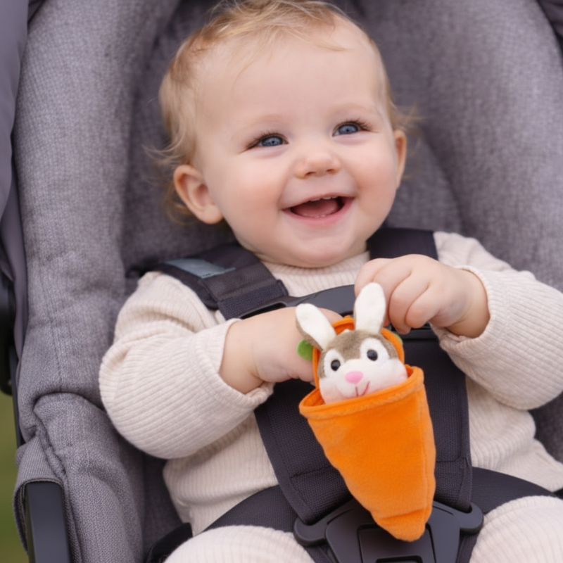 Personalized Bunny – El regalo de Pascua definitivo - Conejito de peluche con zanahoria y nombre