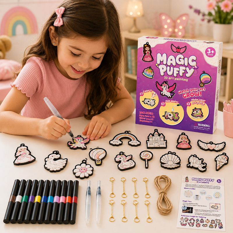 Magic Puff Paint – Creativo e interactivo: kit de manualidades con textura mágica de espuma