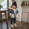 Girls Bunny Denim Coat – Calidez y comodidad – Chaqueta infantil