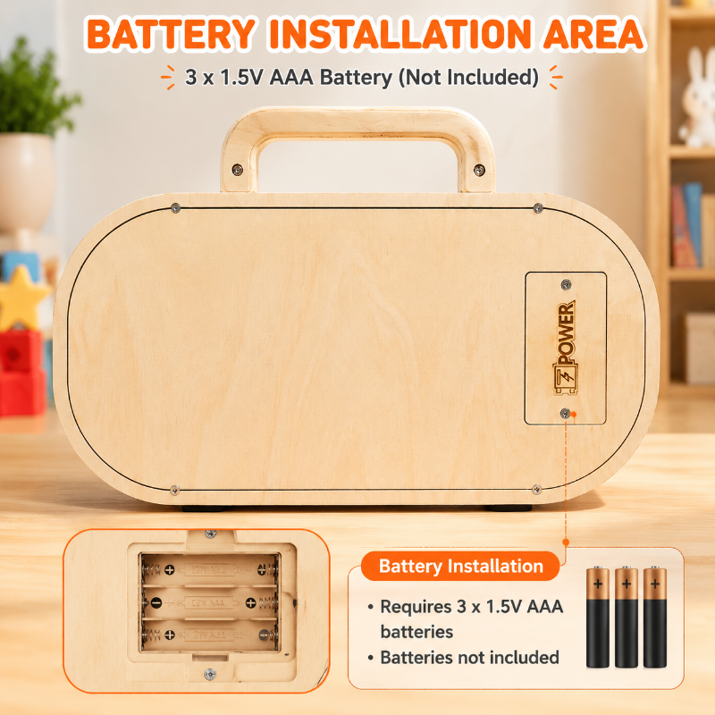 Wooden Busy Board – Motricidad e interactivo – Tablero de actividades musicales