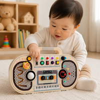 Thumbnail for Wooden Busy Board – Motricidad e interactivo – Tablero de actividades musicales