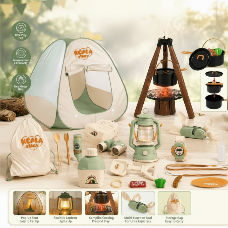 Kids Camping Adventure – Aventurero e interactivo – Set de acampada