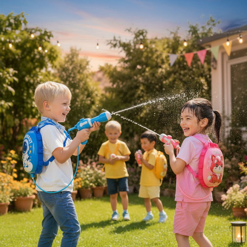 Kids Water Blaster – Divertido y práctico: mochila con pistola de agua