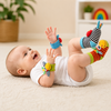 Wrist Rattle and Socks – Motricidad y juego – Sonajeros para bebés (juego de 4)