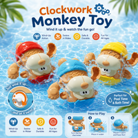 Thumbnail for Clockwork Monkey Toy – Diversión y juegos acuáticos – Juguete de baño de cuerda