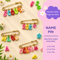 Thumbnail for Personalized Charm Pin – Personal y elegante: broche con nombre