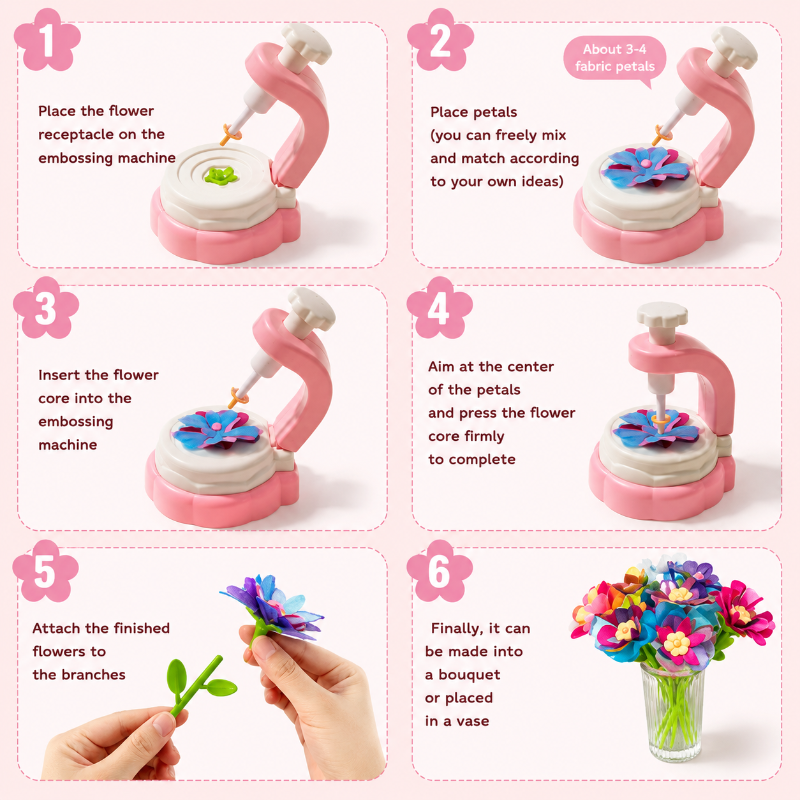 DIY Flower Bouquet Toy – Creativo e interactivo – Set de manualidades con flores